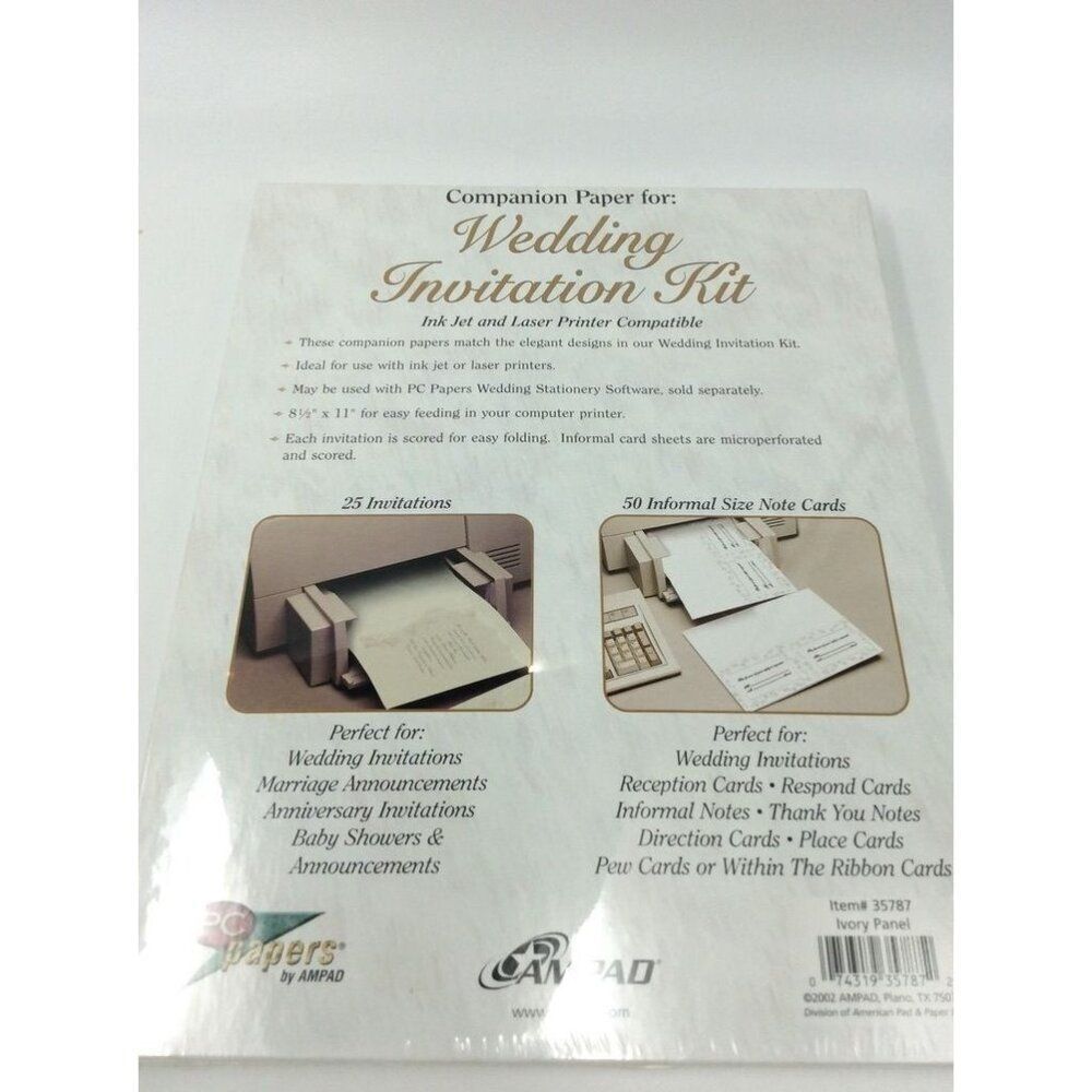 Vintage Invitations 25 ct Envelopes Blanks Printable Wedding Stationary White - Picture 4 of 7
